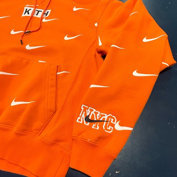 Men’s Orange KITH & Nike Hooded Sweatshirt- Small - Picture 5 of 6